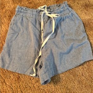 Gibson Blue and White High Waist Shorts